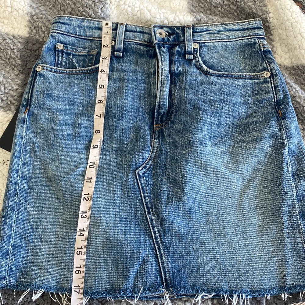 Rag & Bone short denim blue skirt NWT 26 - Picture 8 of 8